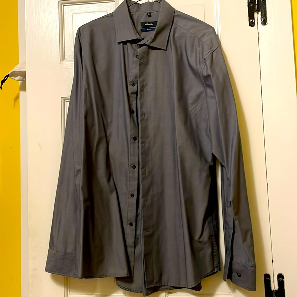 Dark Grey European Dress Shirt